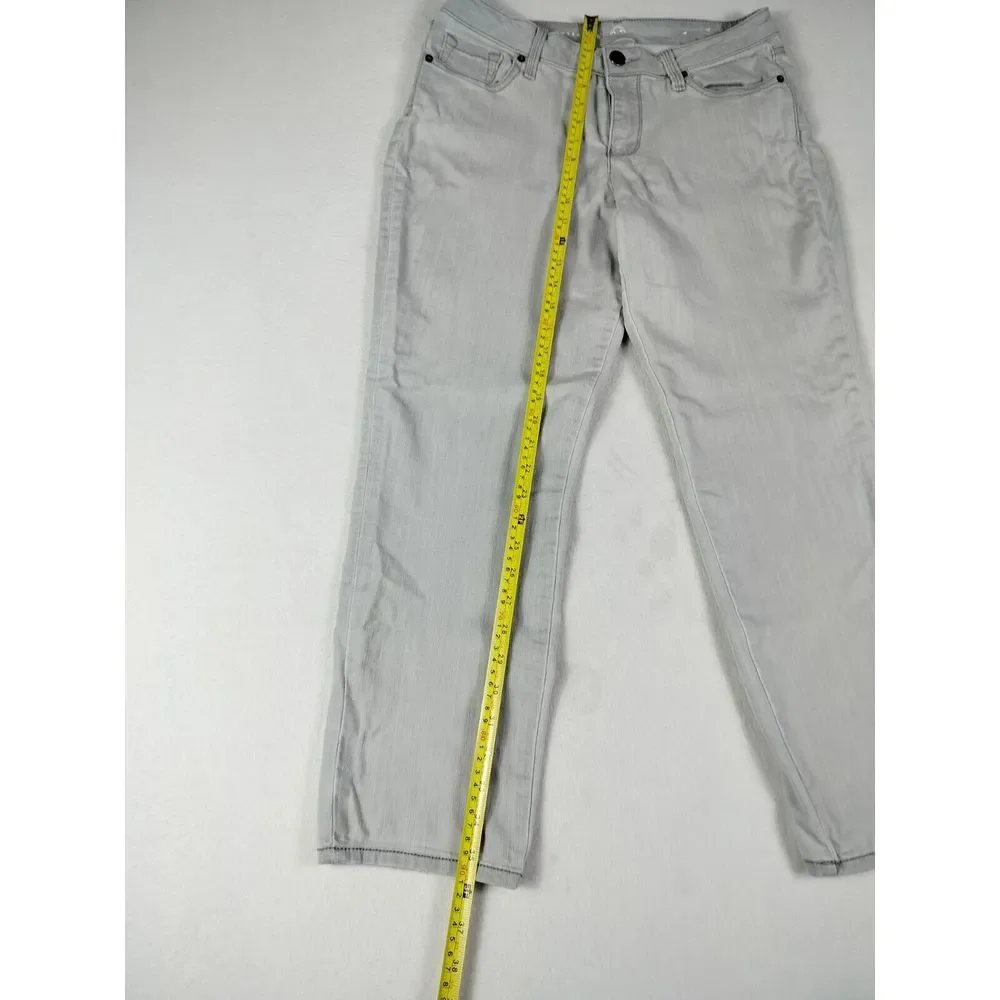 Dress‎ Barn N62 Jeans Women's 8 Grey Boyfriend Signature Fit Mid Rise Stretchy